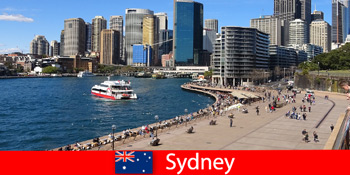 Pemandangan panorama seluruh kota Sydney Australia untuk pengunjung dari seluruh dunia