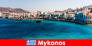 Destinasi populer dengan pantai indah di Mykonos Greece