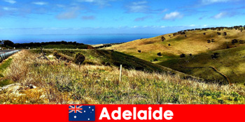Perjalanan jarak jauh bagi wisatawan ke Adelaide Australia di dunia alam yang indah